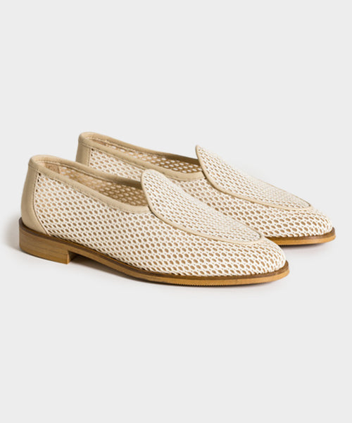 ア*ン様 25aw【新品未使用】ELASTIIC BACK LOAFER Jacques Solovière Fishnet Loafer in Ecru – Todd Snyder