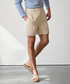 5" Linen Beachcomber Short in Cream Stripe