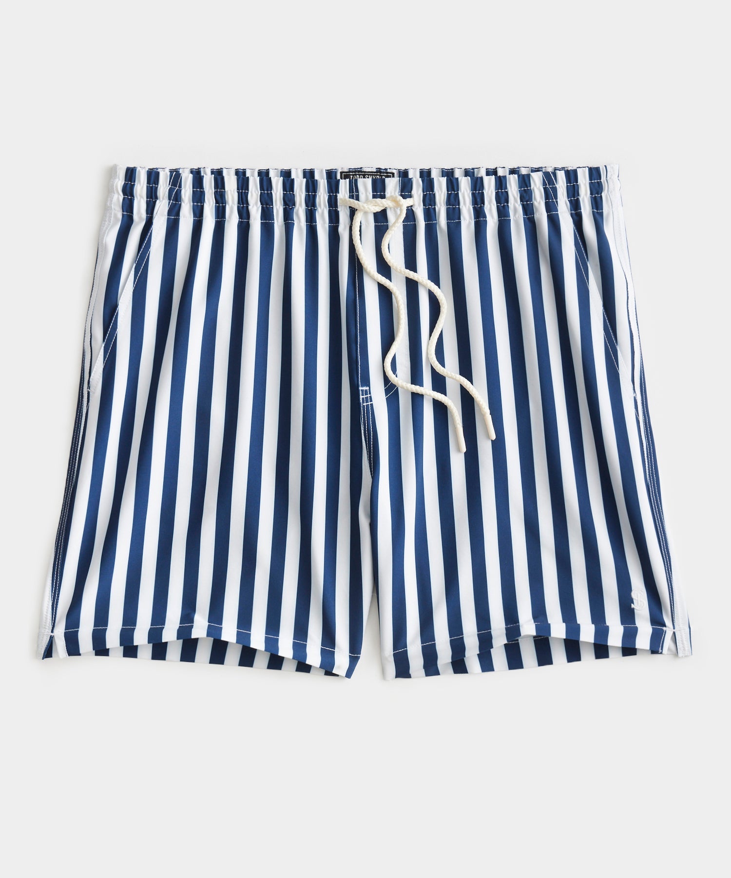 5" Montauk Swim Short in Navy Candy Stripe