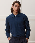 Italian Cashmere Half-Zip Sweater Polo
