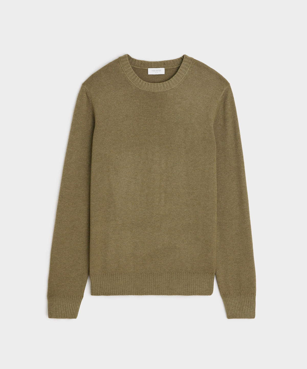 Italian Garment Dyed Wool Cashmere Crewneck Sweater