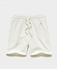 7" Midweight Warm Up Short in Antique White