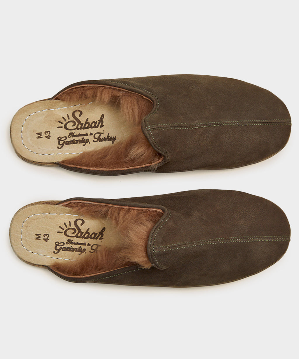Sabah Baba Suede Shearling Slide