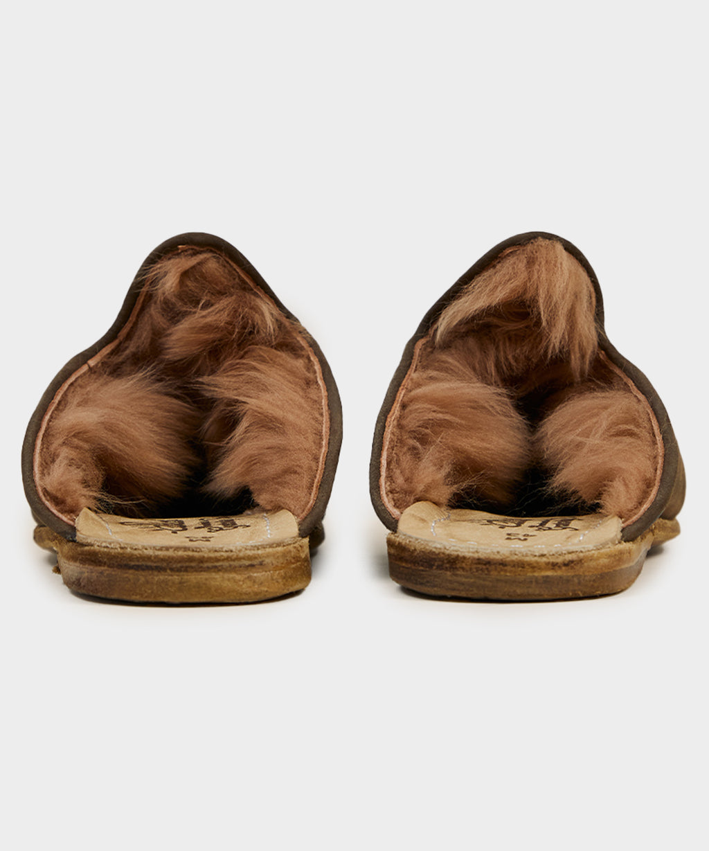 Sabah Baba Suede Shearling Slide