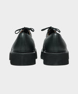 Todd Snyder x Tricker's Heath Derby Shoes in Black Scotch Grain Leather