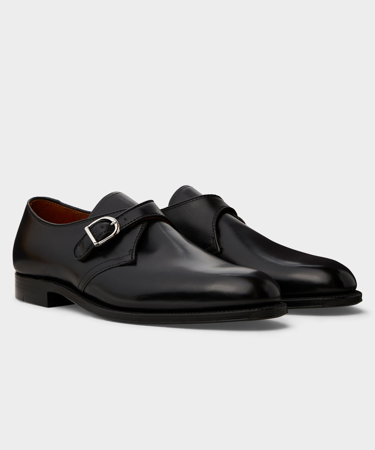 Alden Plain Toe Monk Strap Shoe