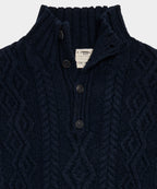 TS X Inis Meáin 50-Year Aran Mockneck Sweater