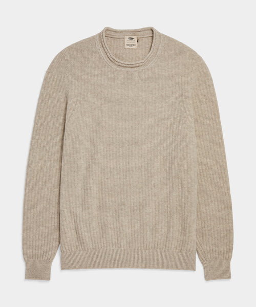 Inis Meáin Rollneck Sweater in Beige Donegal – Todd Snyder