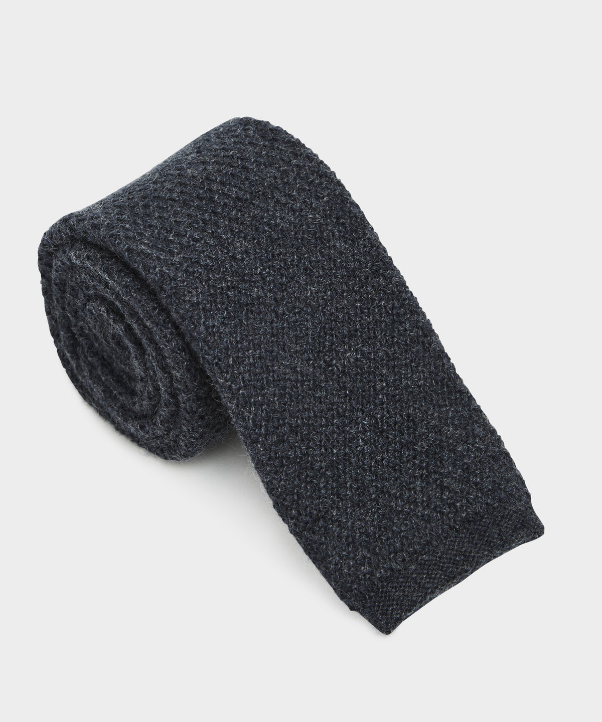 Cashmere Knit Tie in Charcoal