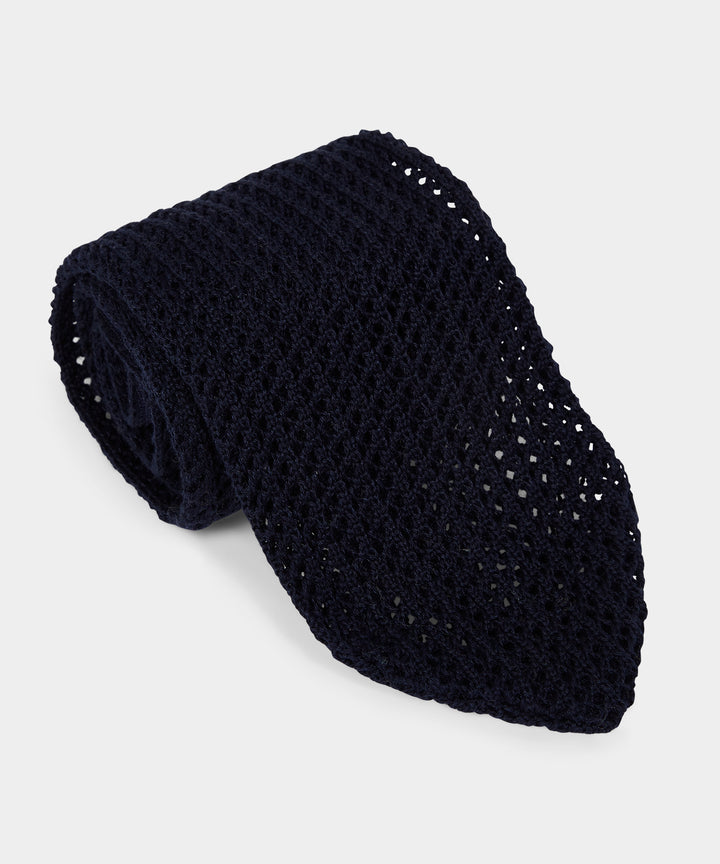Italian Cotton Open Weave Knit Tie