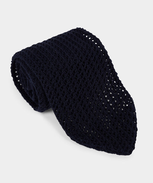 WIde Point Knit Tie in Navy – Todd Snyder