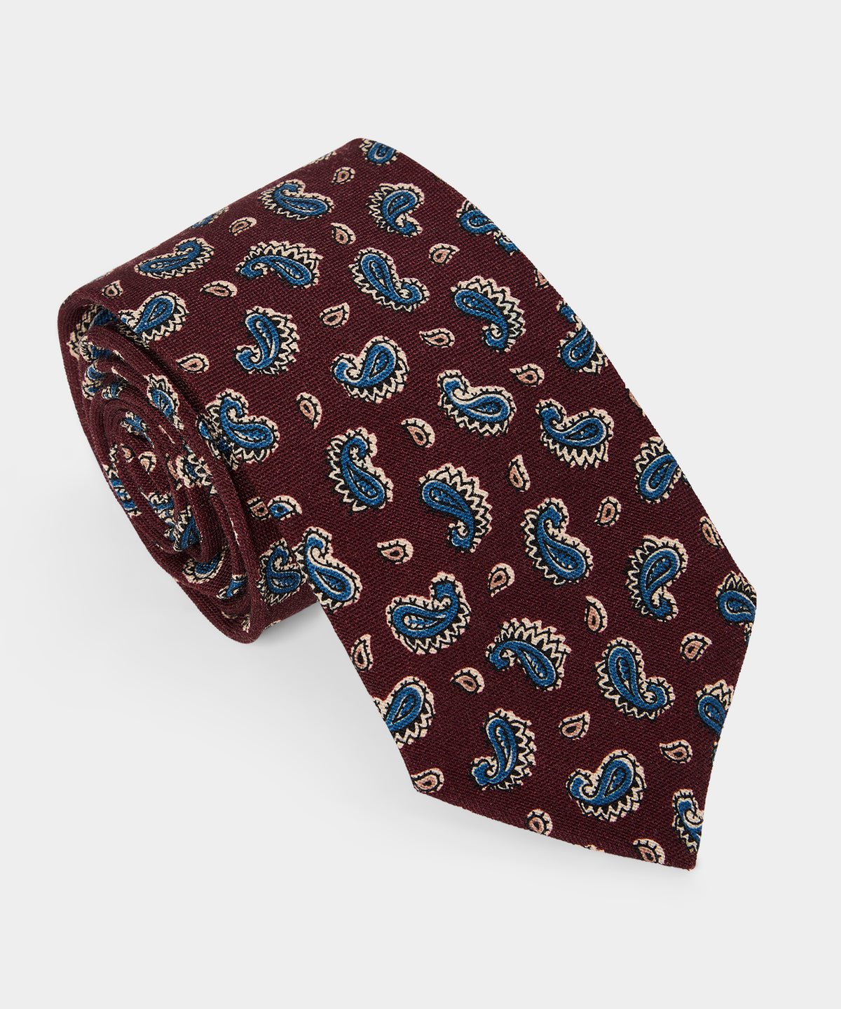 Italian Wool-Silk Paisley Tie