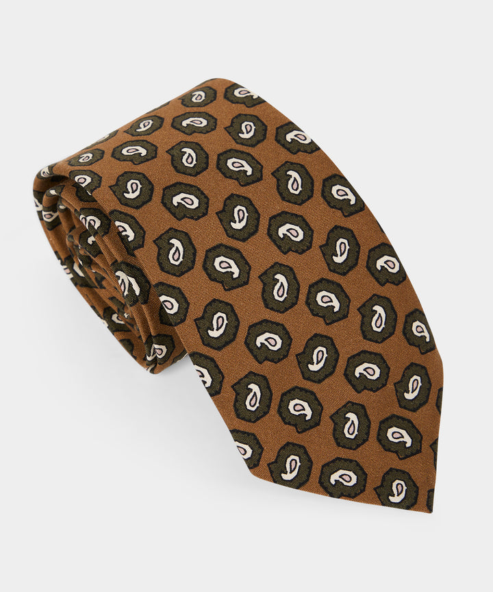 Italian Silk Kernel Paisley Tie