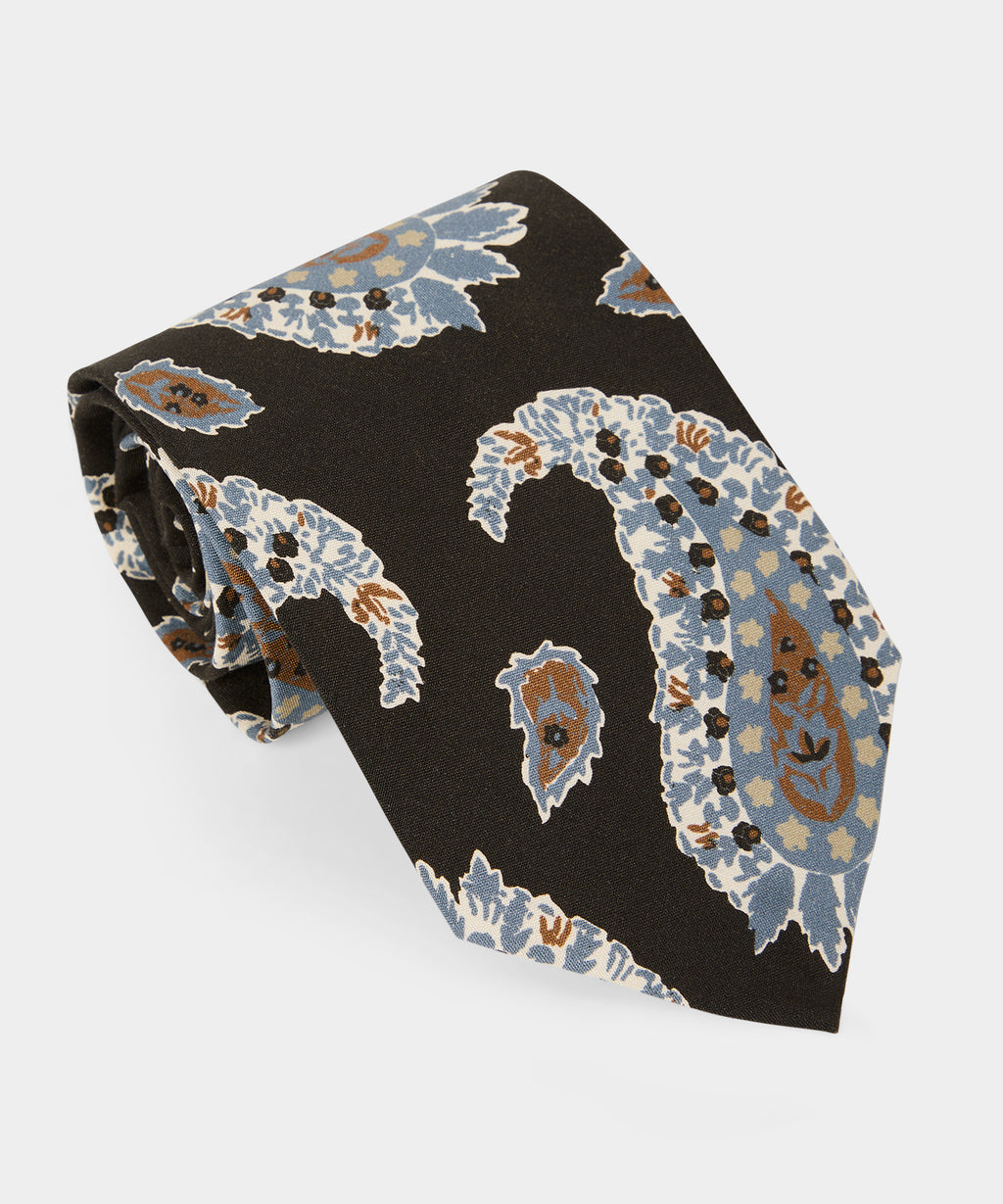 Italian Silk Feather Paisley Tie