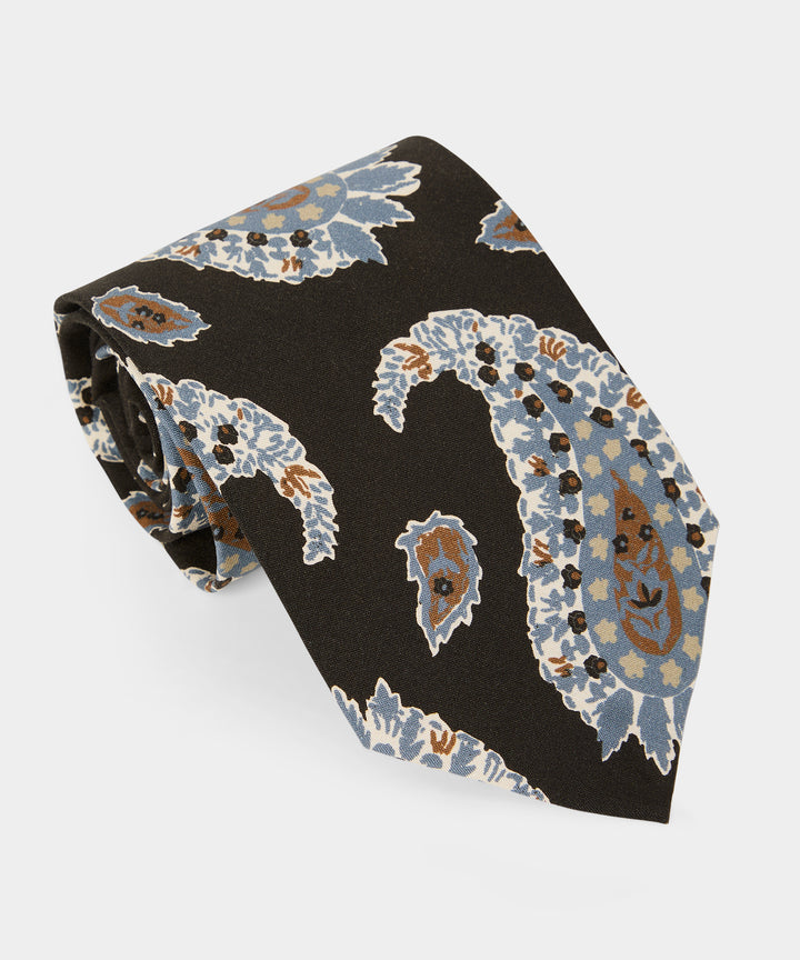 Italian Silk Feather Paisley Tie