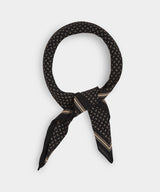 Wool Paisley Neckerchief in Black