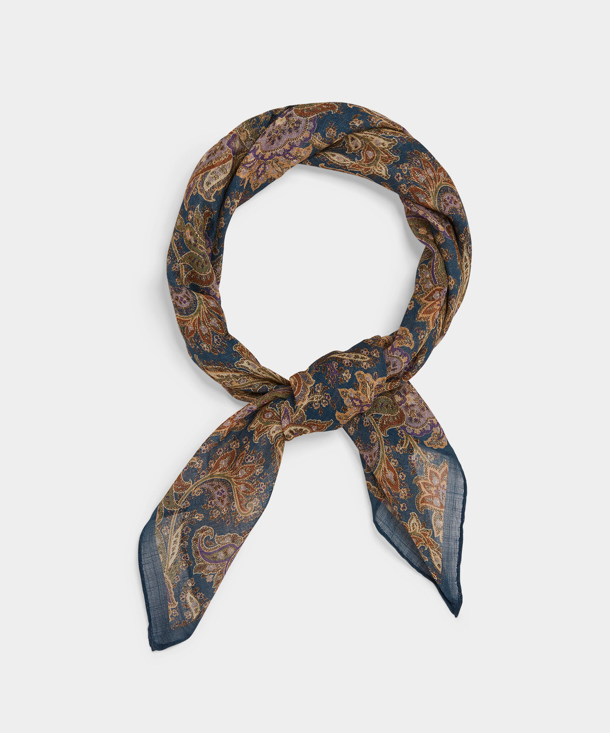 Italian Linen Cotton Paisley Neckerchief