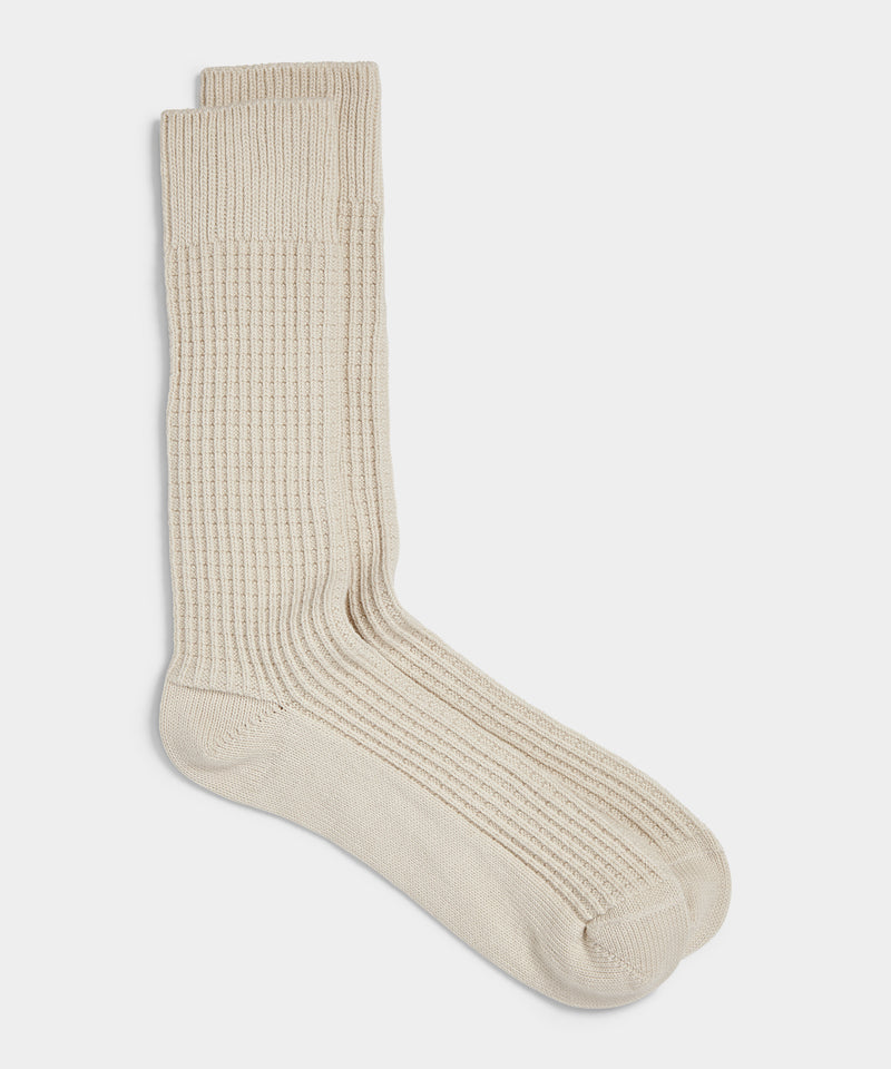 Cotton Waffle Sock
