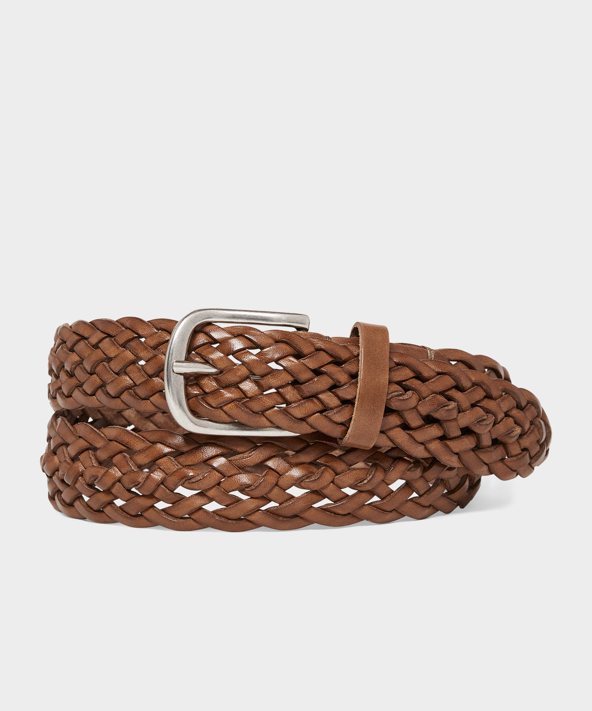 Italian Leather Braided Belt