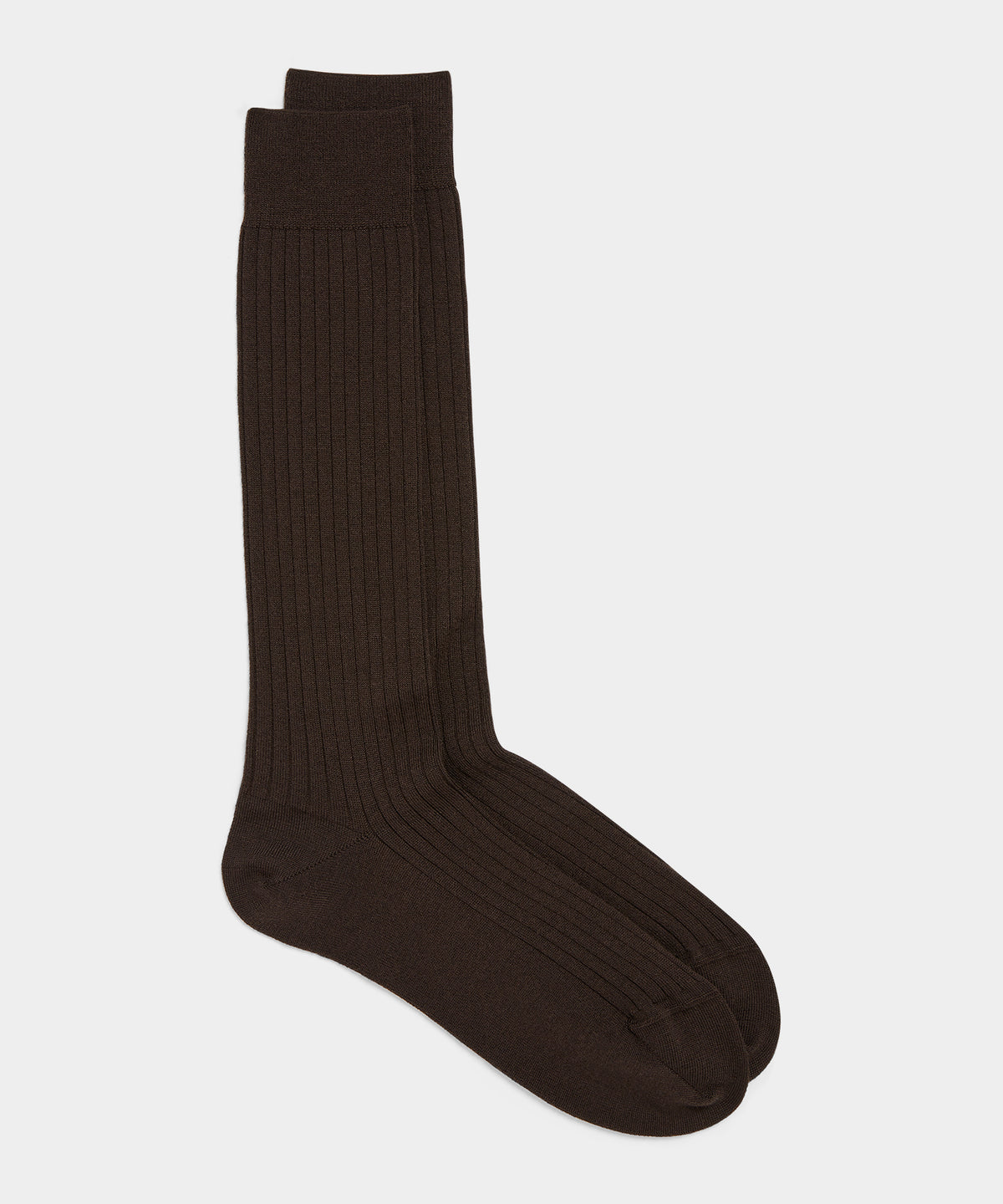 Merino Dress Sock in Brown