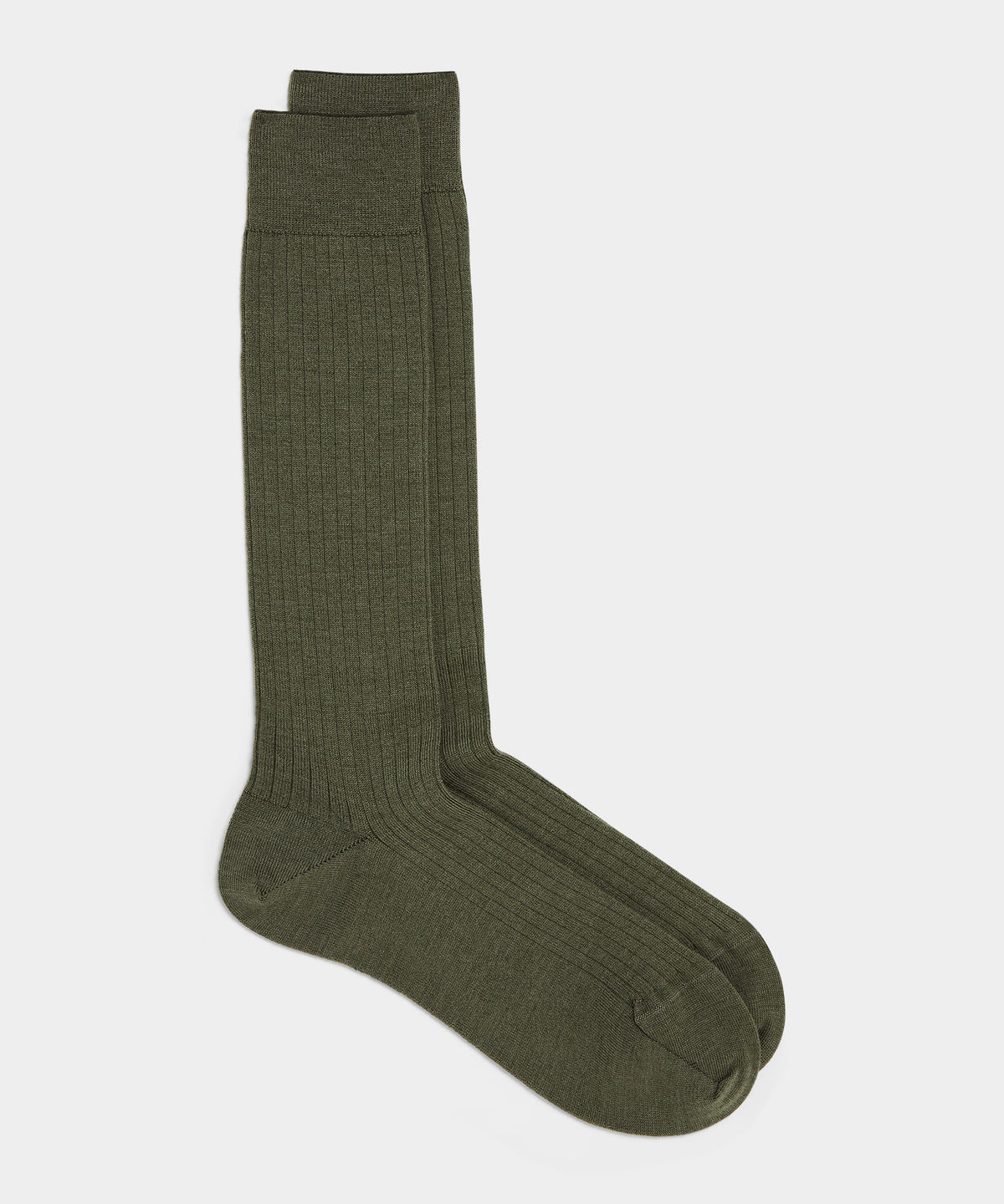 Merino Dress Sock in Olive
