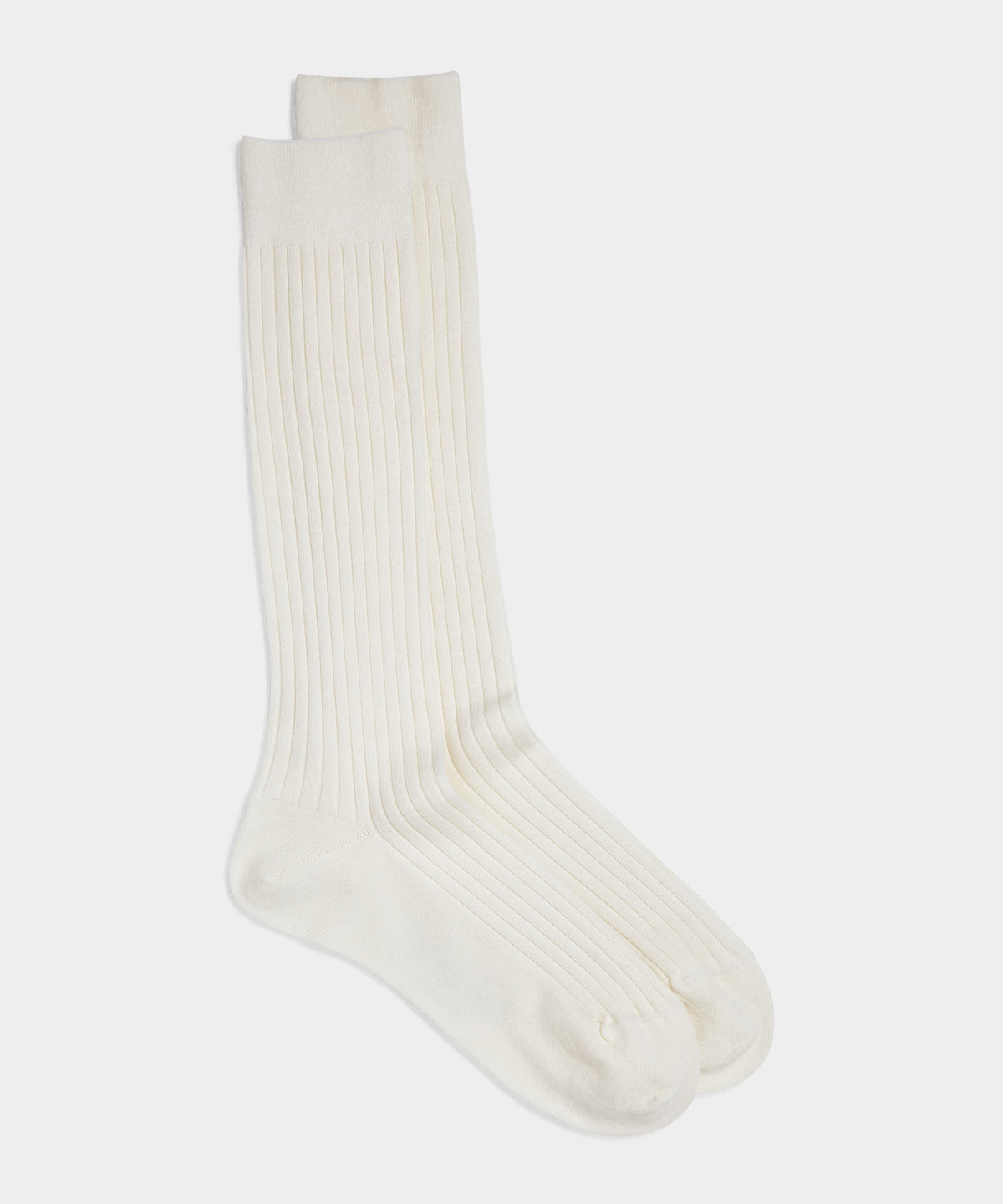 Men's Merino Dress Sock in White, Size M