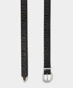Italian Crocodile Embossed Leather Belt