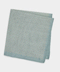 Front view of the Todd Snyder Italian Micro Geo Pocket Square in Blue.