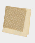 Front view of the Todd Snyder Italian Geo Pocket Square in Cream.