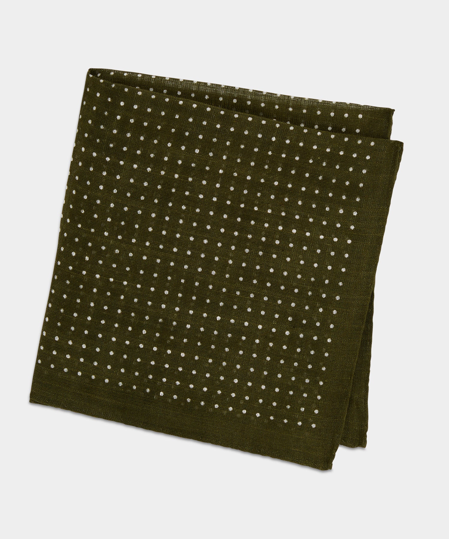 Front view of the Todd Snyder Italian Dot Pocket Square.