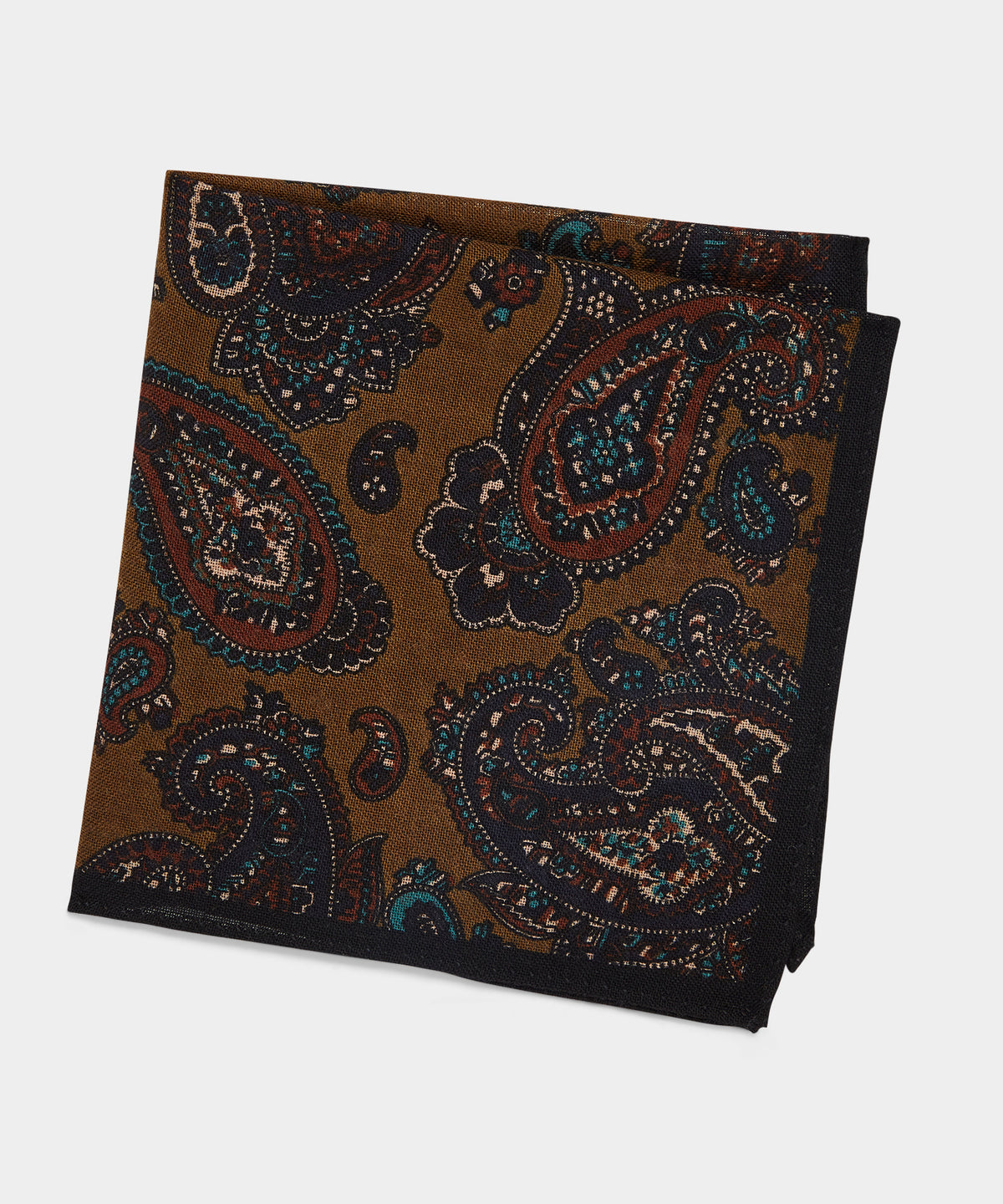 Italian Wool Paisley Pocket Square