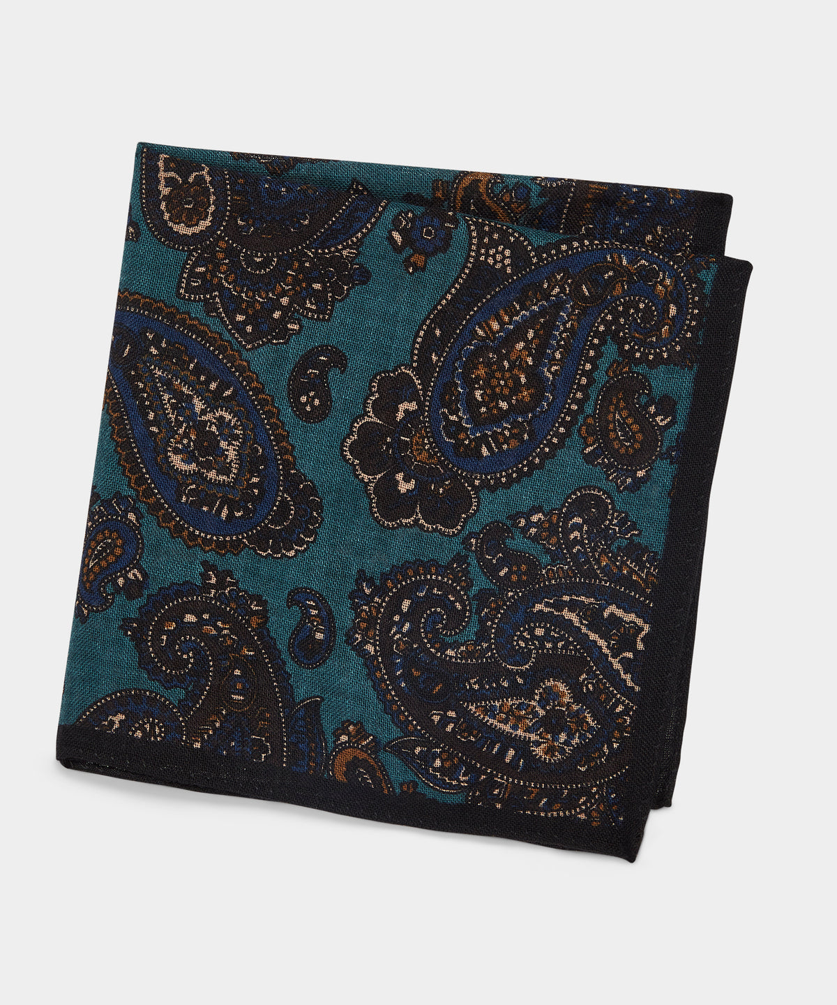 Italian Wool Paisley Pocket Square