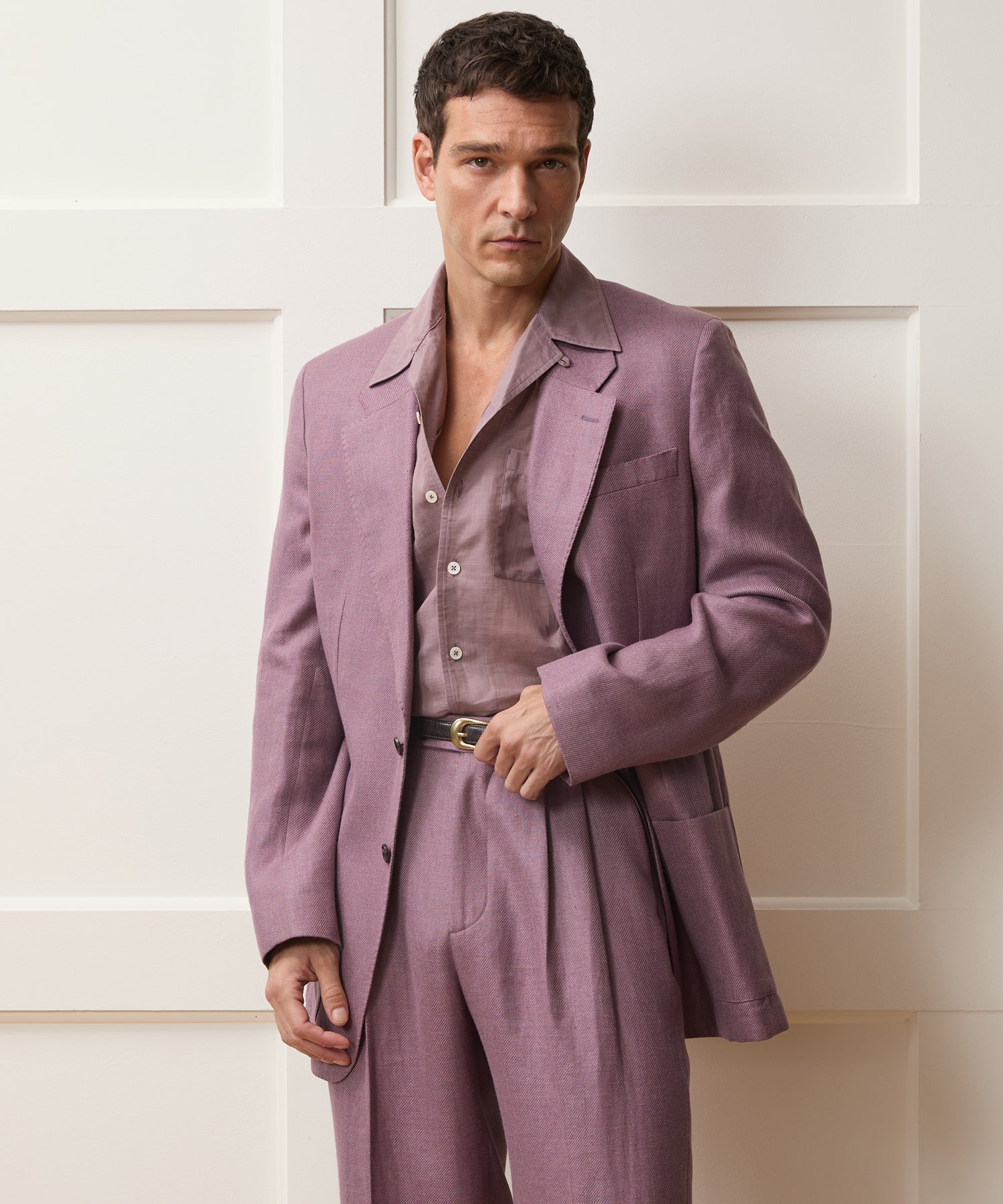 Italian Linen-Wool Single-Breasted Wythe Jacket in Pink – Todd Snyder