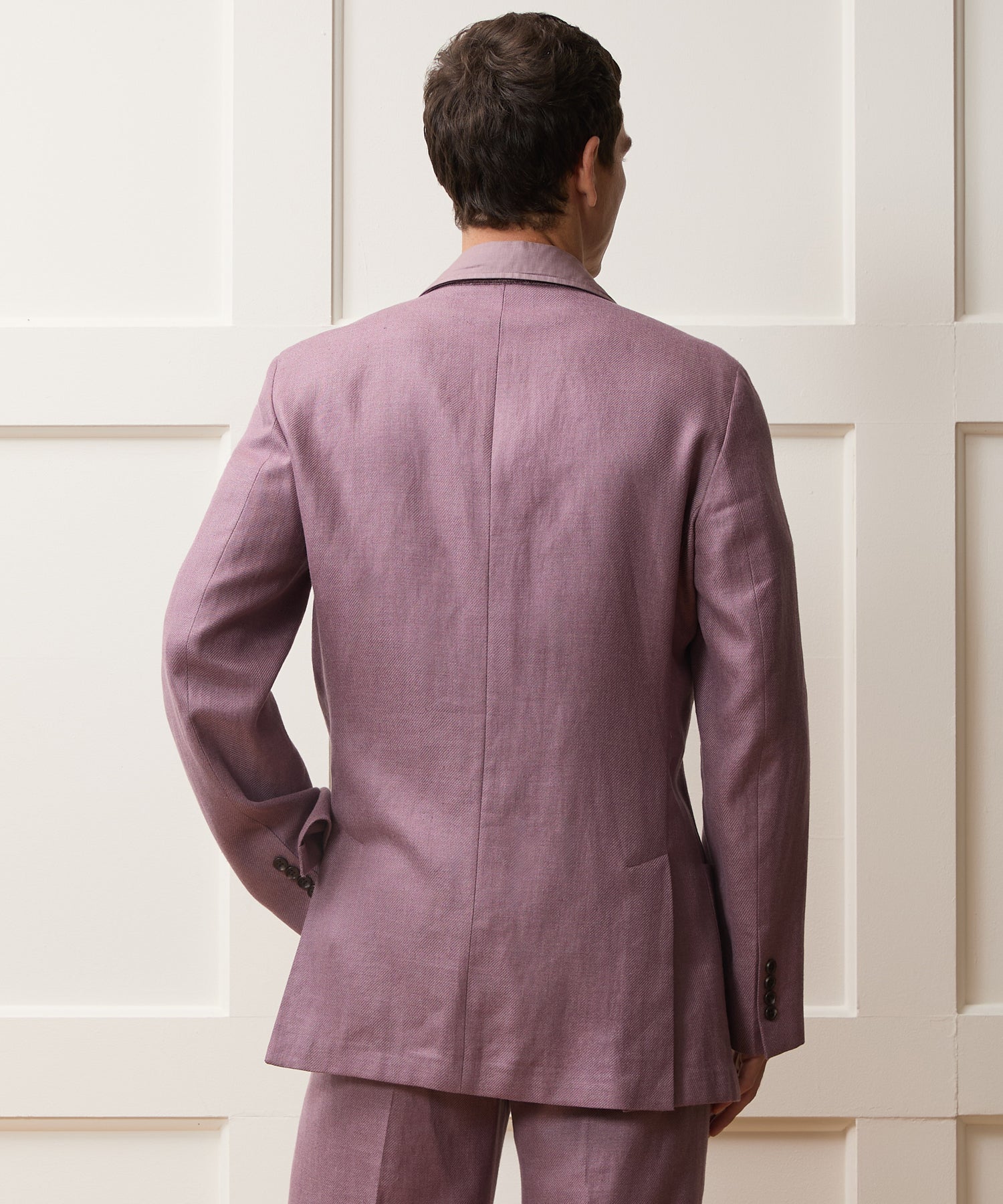 Italian Linen-Wool Single-Breasted Wythe Jacket in Pink – Todd Snyder