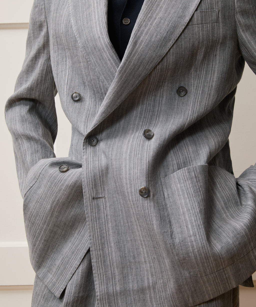 Italian Linen Multi-Stripe Wythe Suit