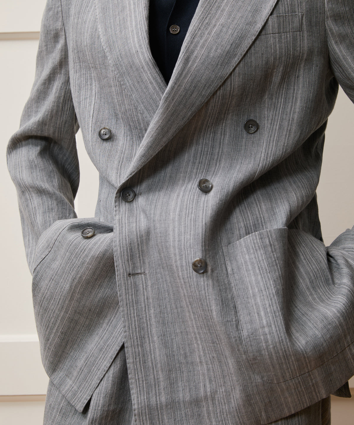 Italian Linen Multi-Stripe Wythe Suit
