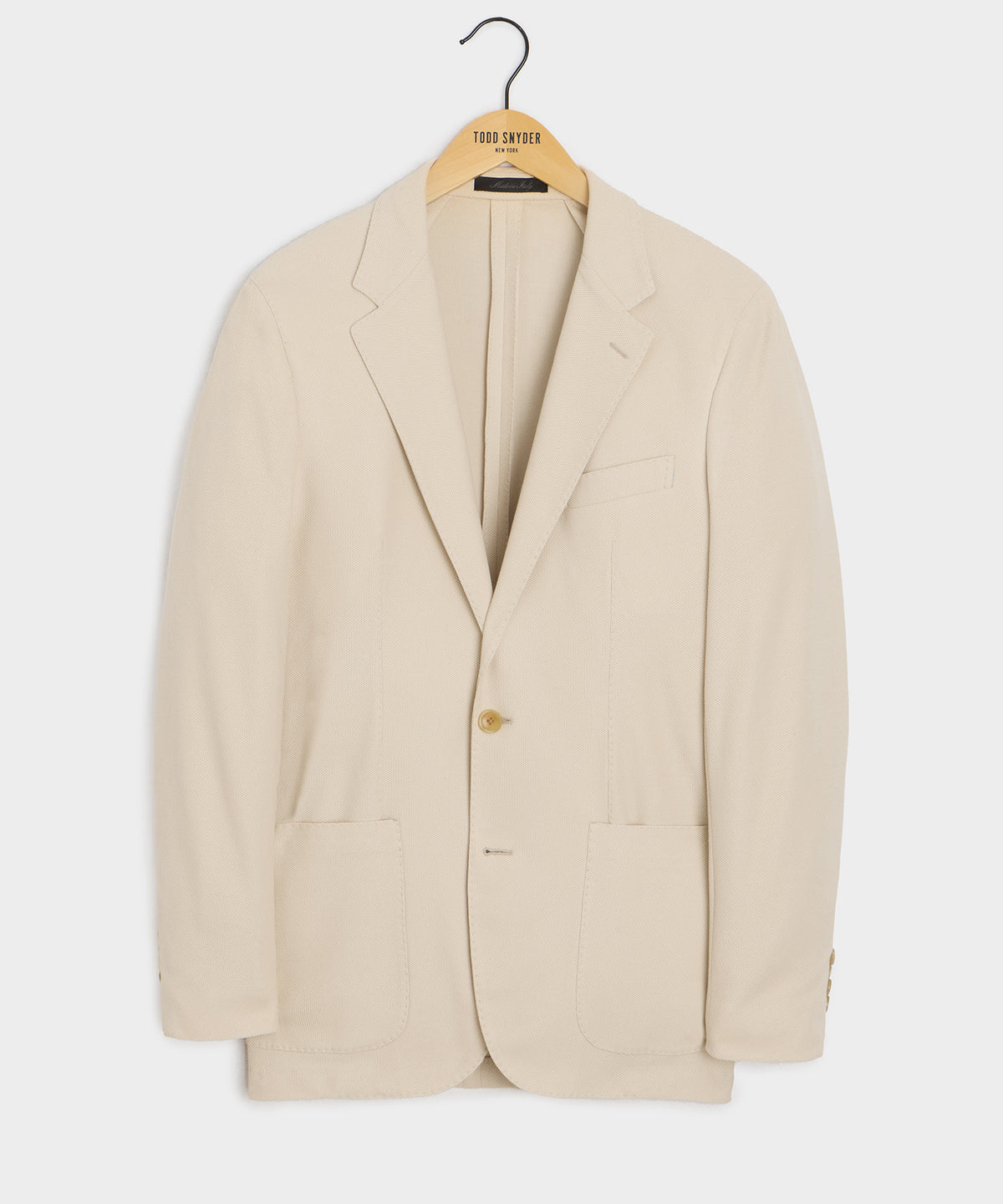 View of the Todd Snyder Italian Knit Sport Coat in Birch.