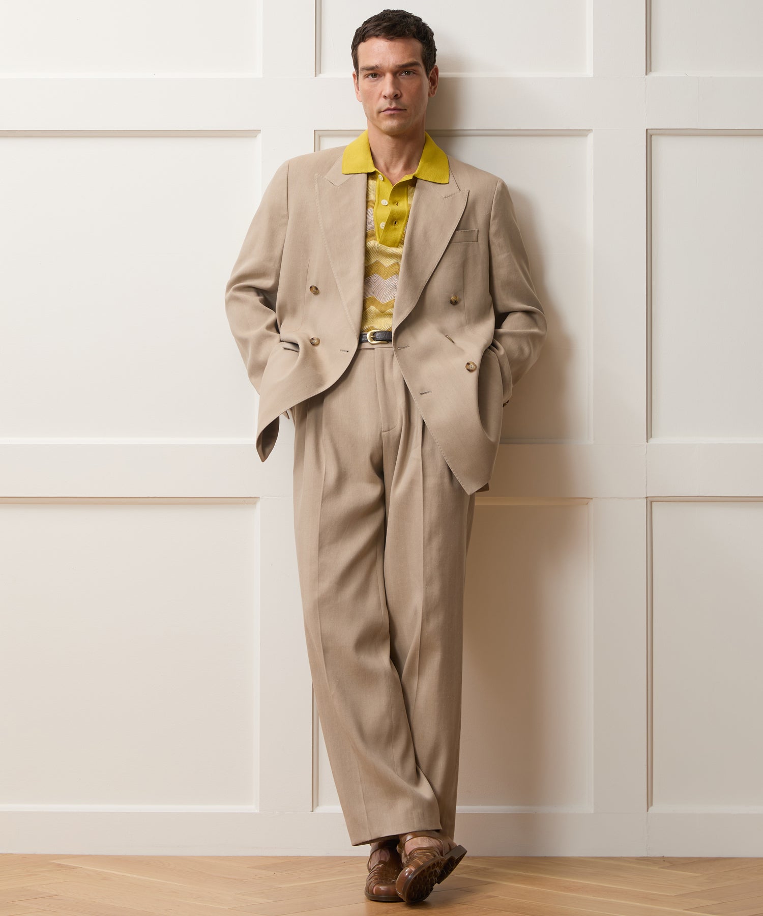 Italian Linen-Silk Herringbone Wythe Jacket in Beige – Todd Snyder