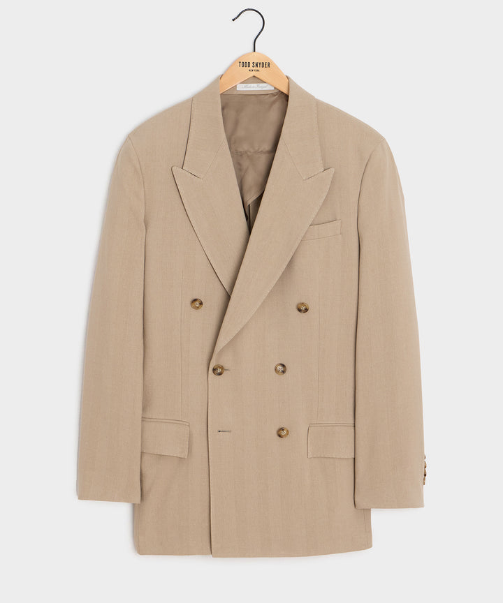 Italian Linen-Silk Herringbone Wythe Jacket