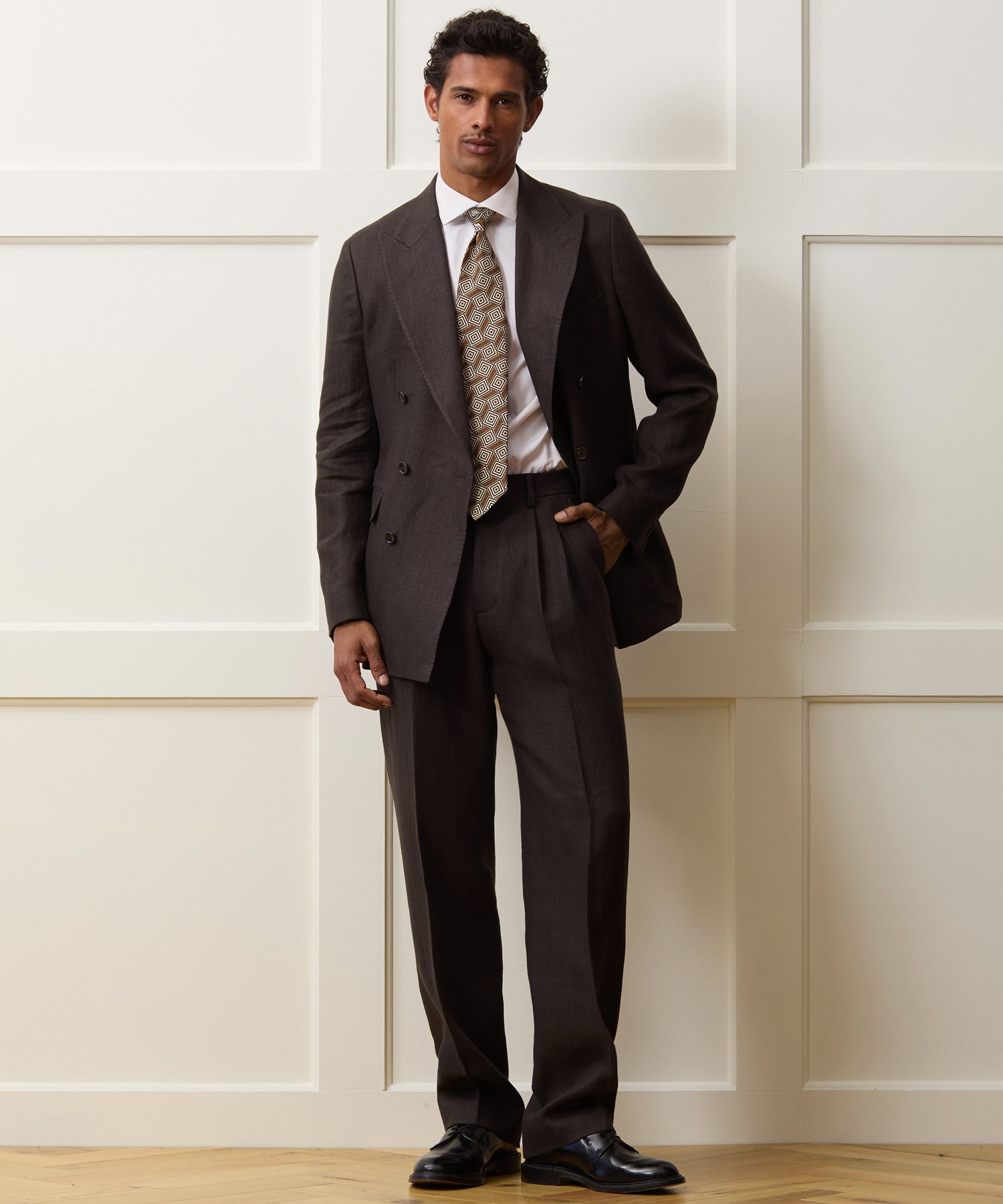 Italian Herringbone Linen Wythe Jacket in Caviar – Todd Snyder