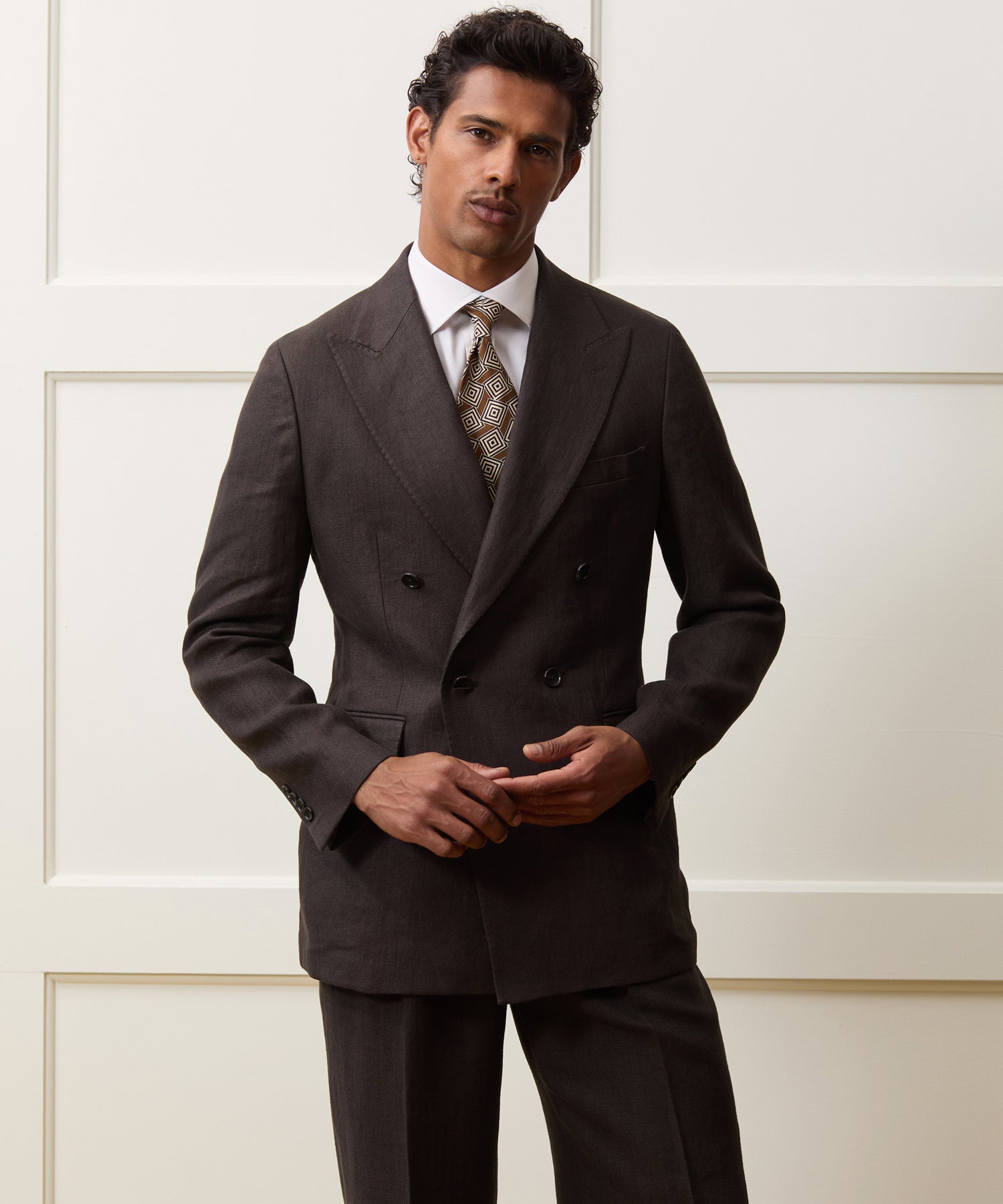 Italian Herringbone Linen Wythe Jacket in Caviar – Todd Snyder
