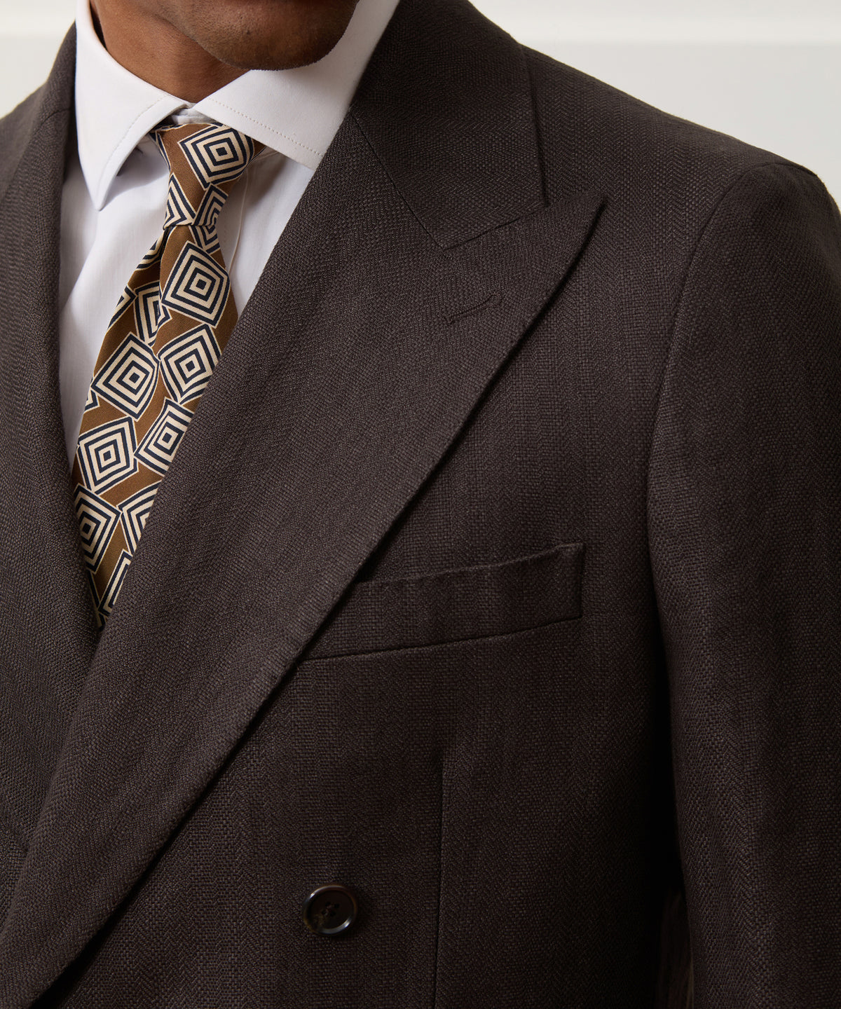 Italian Linen Herringbone Wythe Jacket