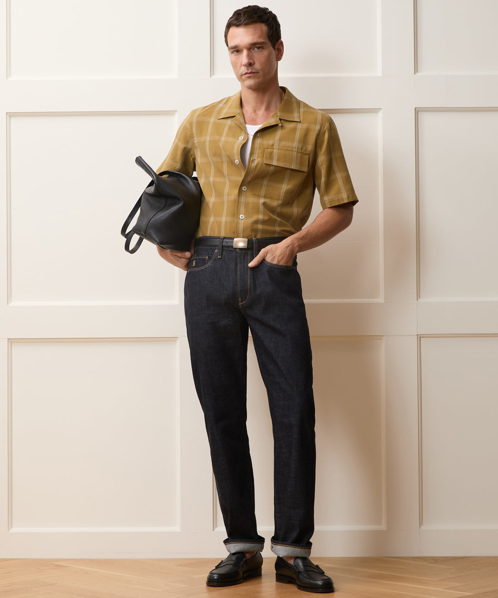 Straight Fit Summerweight Jean in Rinsed Indigo
