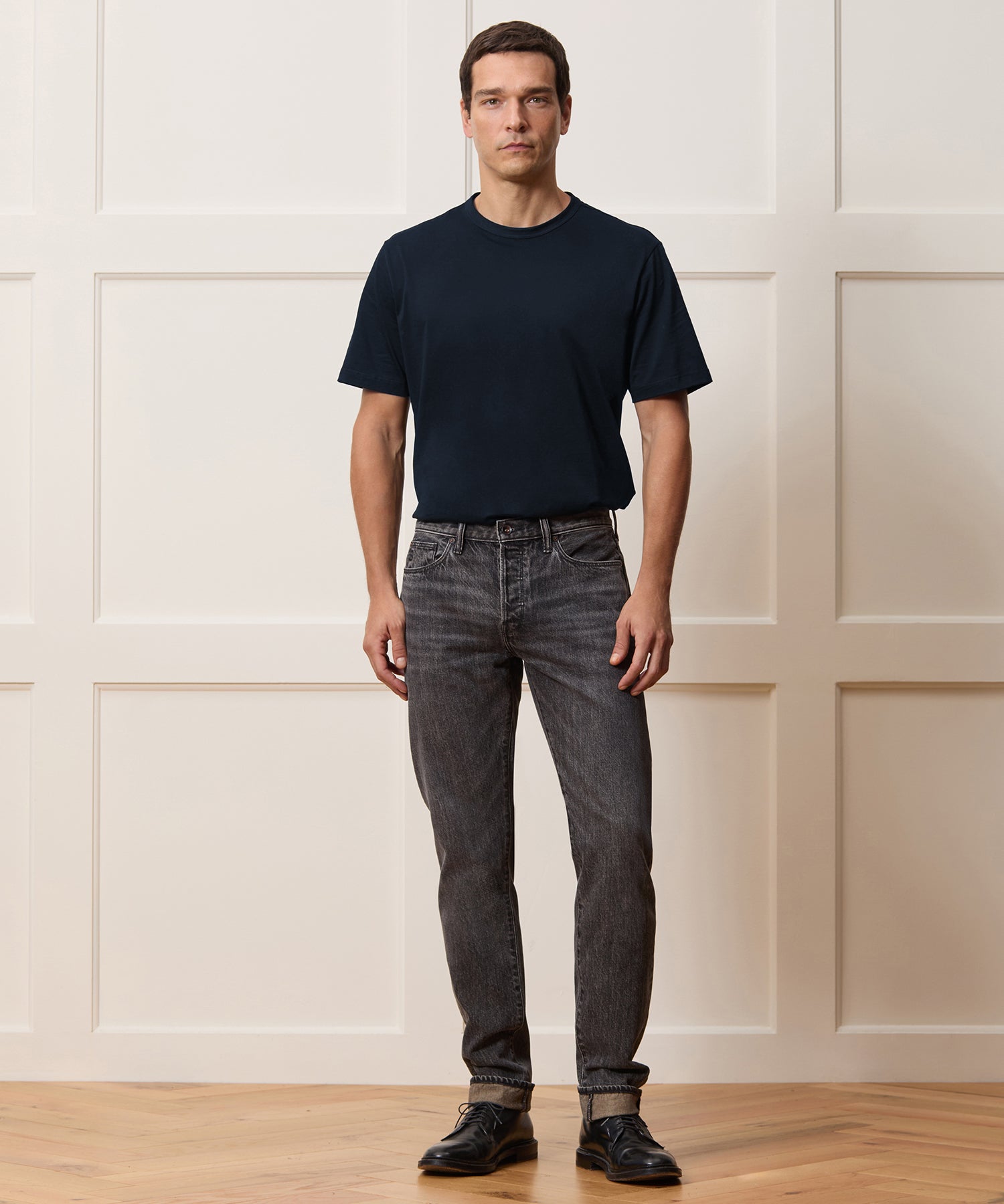 Boxy Luxe Jersey Tee in Navy – Todd Snyder