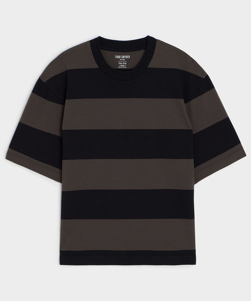 Boxy Jersey Rugby Tee in Caviar Stripe – Todd Snyder