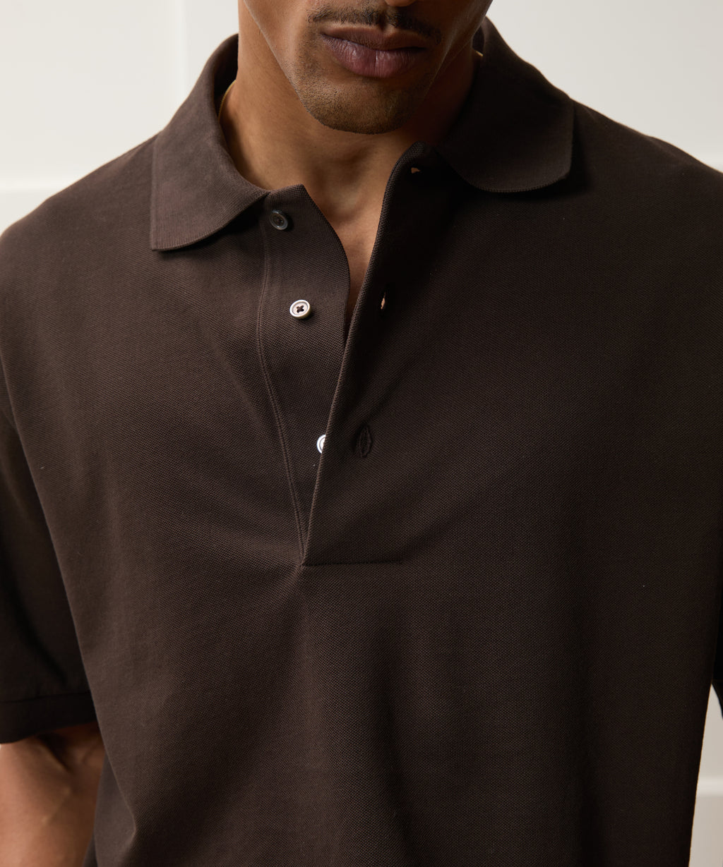 Relaxed Cotton Pique Polo