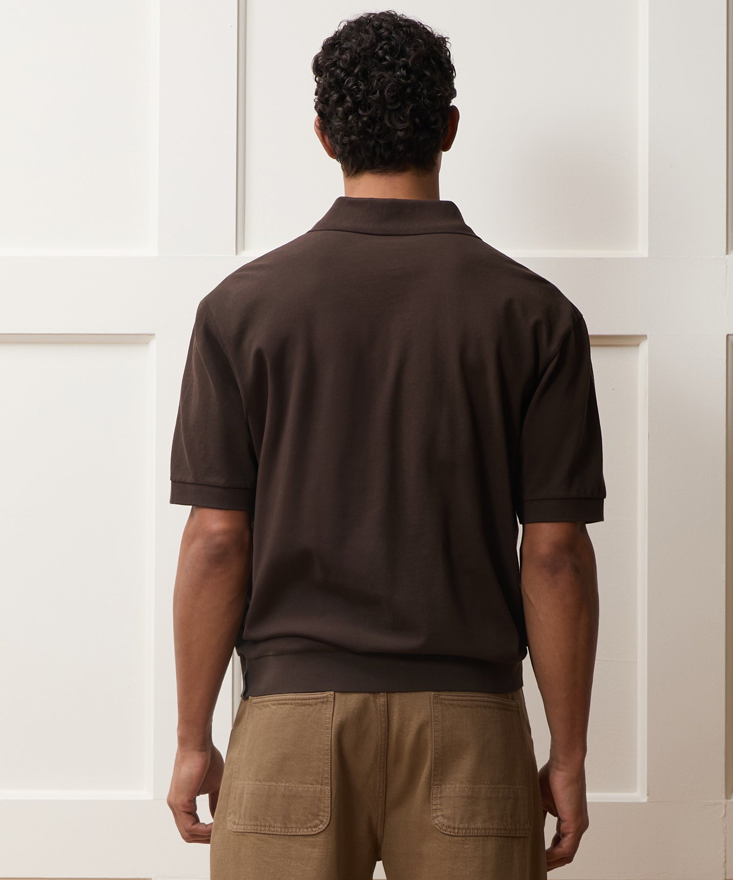 Relaxed Cotton Pique Polo in Dark Mocha – Todd Snyder