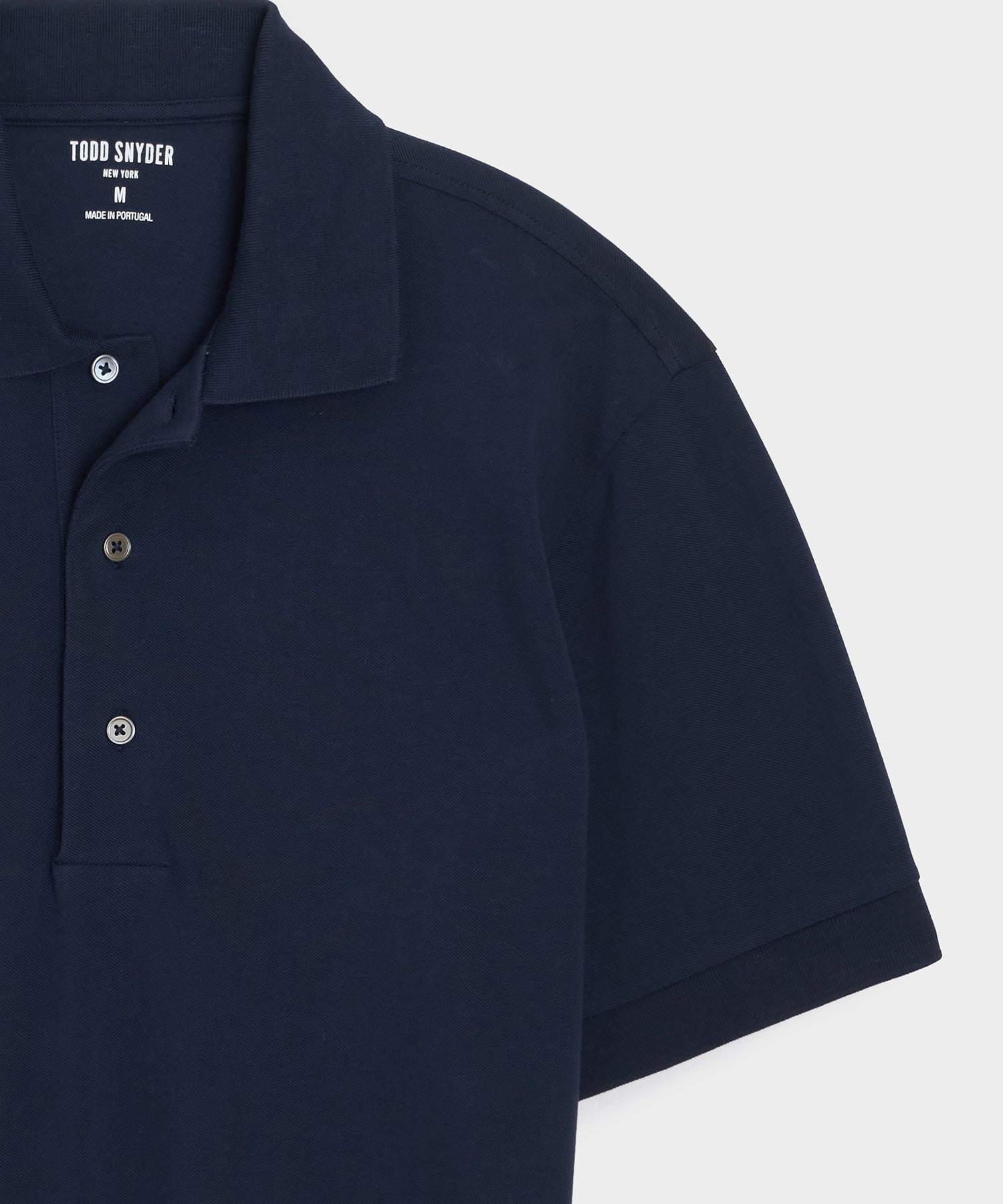 Relaxed Cotton Pique Polo in Classic Navy – Todd Snyder