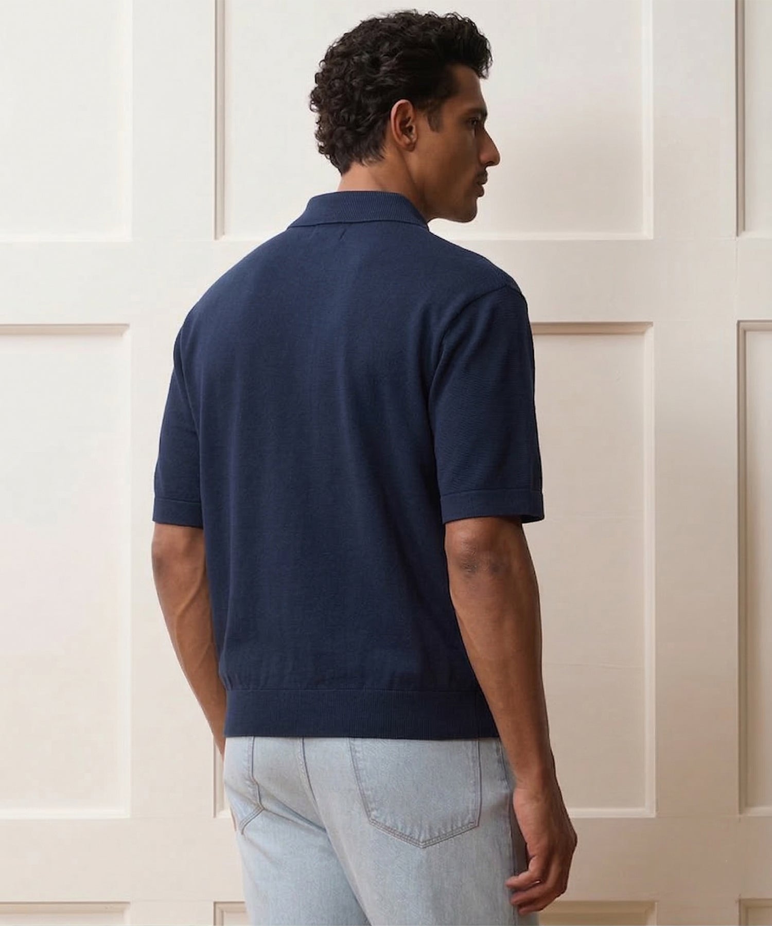 Relaxed Cotton Pique Polo in Classic Navy – Todd Snyder
