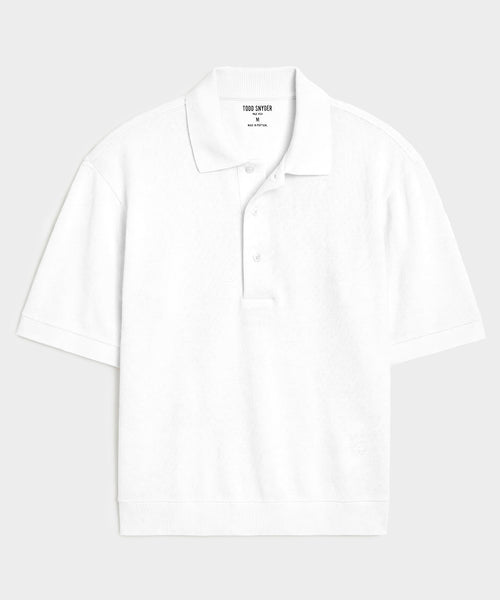 Relaxed Cotton Pique Polo in Simply White – Todd Snyder